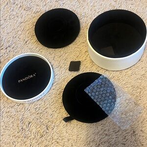 Pandora Black and White Round Jewelry Box